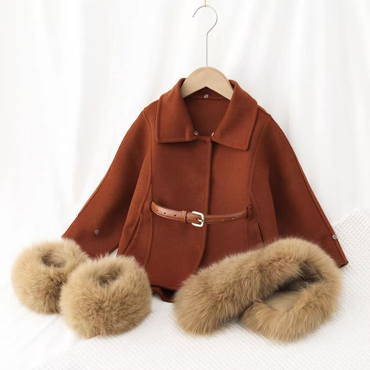 Abrigo de lana de doble cara p - Baby Clothing High End reseña y precio